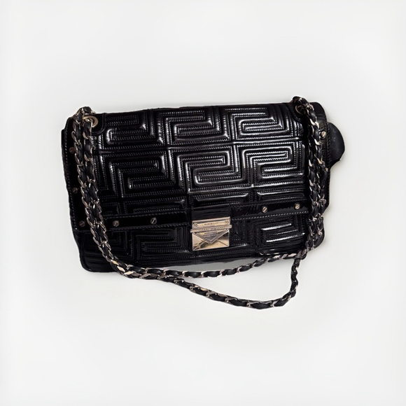 Gianni Versace Quilted Patent Leather Shoulder Bag - Picture 14 of 16
